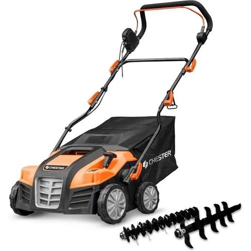 Scarificateur Émousseur Électrique 2 en 1, 1800W, Largeur de Travail 40cm, Pour Pelouse