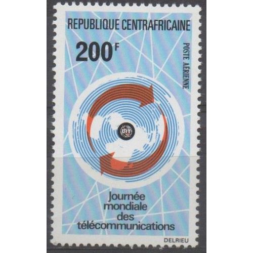Centrafrique Timbre Journée Mondiale Des Télécommunications 1973