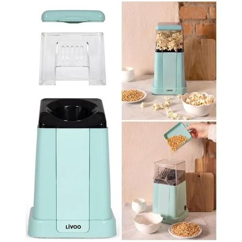 MACHINE A POP-CORN ELECTRIQUE 1200W Bleue Réalise du pop-corn en seulement 2 à 4 minutes