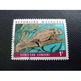 Timbre Madagascar Y T 523 Caméléon Des Forêts De Madagascar 1973 (050509 )
