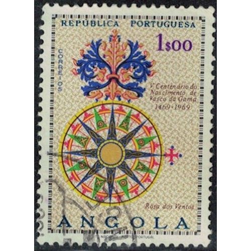 Angola 1969 Naissance Vasco Da Gama 5è Centenaire Rosa Dos Ventos Y&T Ao 557 Su