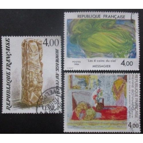 France N°2299 Au 2301 Série Artistique Oblitéré