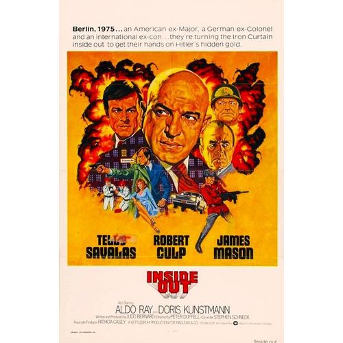 *** Inside Out (L'Enlévement) De Peter Duffel - 1975 - Telly Savales - Robert Culp - James Mason - Affiche Cinéma Originale Usa - 69 X 104 - Très Bon Etat ***