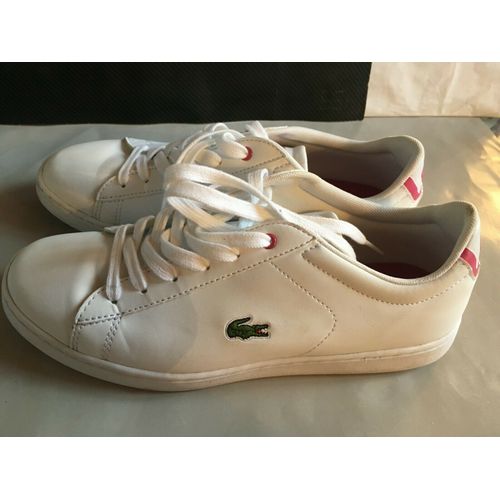 Authentiques Baskets Lacoste Femme Blanc / Rose - Pointure 39