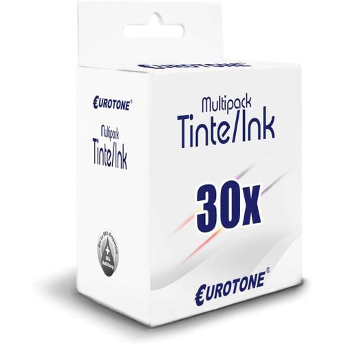 30X Müller Printware Cartouches Jet D'Encre Pour Canon Ip4500 Mp530 Ip4300 Ip5200R Mp610 Mp970 Ip4200 Mp830 Mp600R Mx850 Mp800 Mp500 Ip5300 Mp810 Remplace Pgi-5 Cli-8 Cmyk