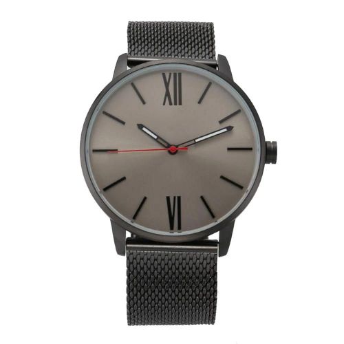 Mode Hommes Bracelet En Acier Montre À Quartz Étanche Cadran Rond Affichage Analogique Montre-Bracelet (#4)