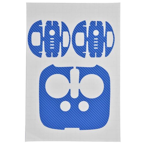 Fibre De Carbone Autocollant Autocollant Autocollant Skin Pour Dji Phantom 4pro / Pro + Drone Et Contrôleur Bleu-Générique
