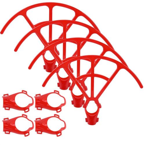 4pcs / Set Hélices Protecteur Lames Garde De Protection Pour Dji Phantom 4 Drone Rouge-Générique