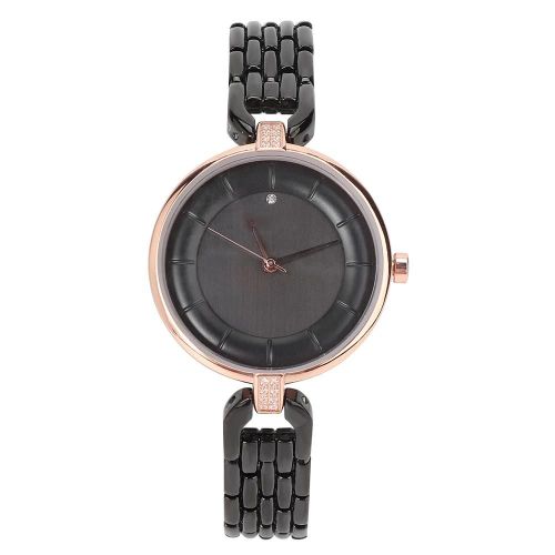 Mode Femmes Alliage Acier Bracelet Quartz Montre Étanche Casual Femme Montrerose Or Noir