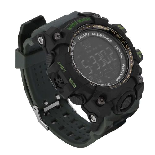 Montre De Téléphone Bluetooth Numérique À La Mode Montre-Bracelet De Fitness De Sport Étanche (Vert Camouflage)