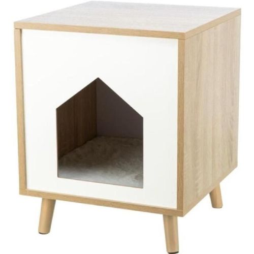 Abri - Trixie - Isa - Aspect Bois - 40 X 50 X 40 Cm - Brun Clair / Blanc