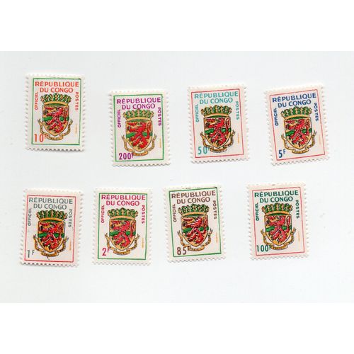Congo-- Série De 8 Timbres Neufs- Armoiries