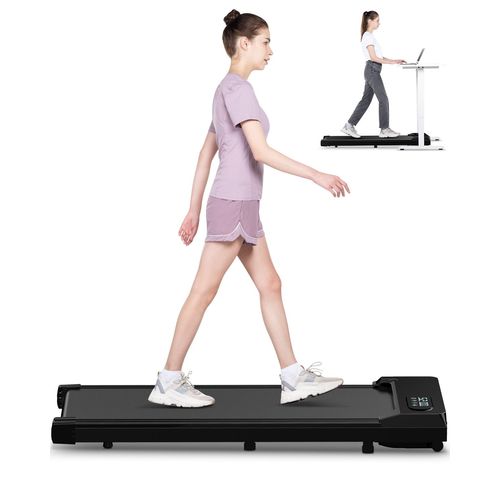 Tapis De Course - Avec Telecomando E Display Led - Vitesse Réglable 1-8 Km/H - Tapis De Marche Pour La Maison Et Le Bureau - Noir