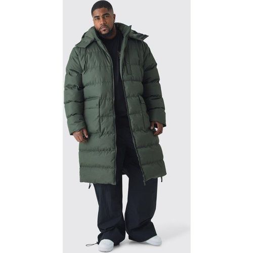 Grande Taille - Doudoune Longue À Capuche En Kaki Homme - Xxxl, Kaki