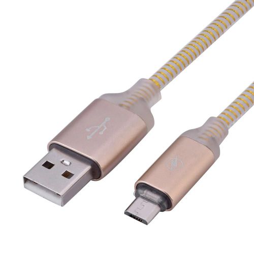 1m 3ft Micro Usb Charge Chargeur Glow Light Câble De Données Ligne De Cordon Pour Téléphone Android Or