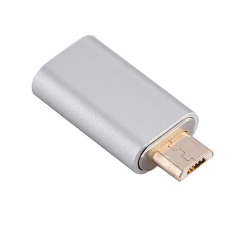 Adaptateur Micro USB magnétique 2.4A pour câble d'alimentation de téléphone portable Android Argent