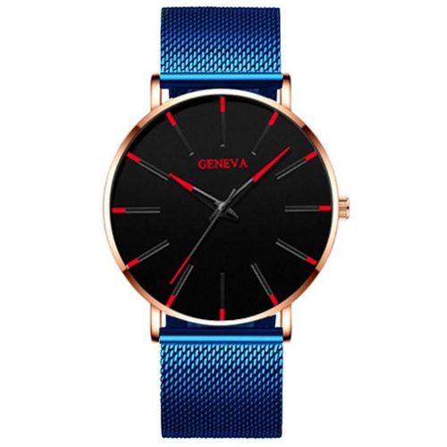 Montre À Quartz Mode Montre De Sport Casual Individuel Affaires Robe Montre-Bracelet Pour Hommes Rose Or Rouge