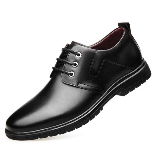1 Paire Hommes Slip-On Chaussure Robe Chaussure Homme Affaires Loisirs Chaussures En Cuir Semelle Souple Oxfords Chaussure Noir,39