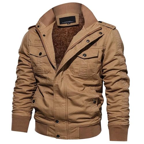 Épaissir Veste Homme Armée Fan Coton Grande Taille Homme Printemps Automne Haut Kaki,Xl,Épaisseur