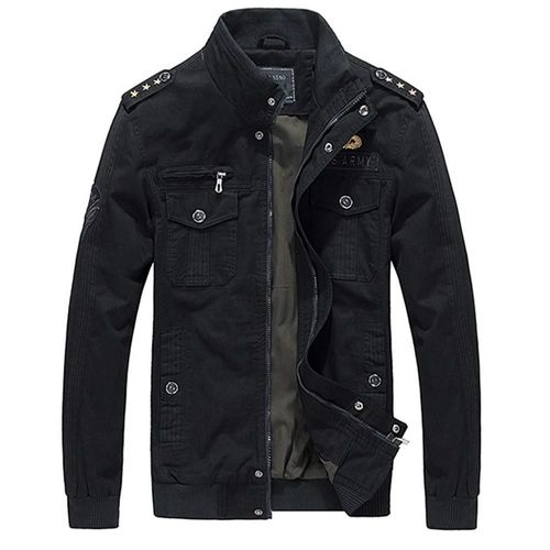 Épaissir Veste Homme Armée Fan Coton Grande Taille Menswear Printemps Automne Top Noir,5xl,Mince