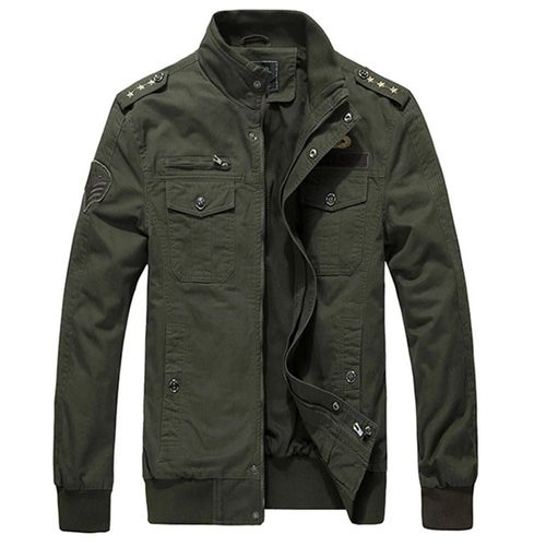 Épaissir Veste Homme Armée Fan Coton Grande Taille Homme Printemps Automne Top Vert Armée,6xl,Mince