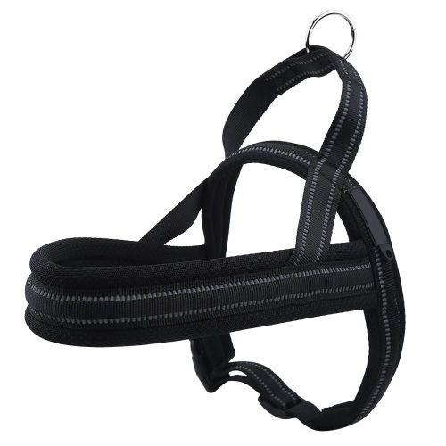 Nouveau Réglable En Nylon Réfléchissant Pour Chien De Compagnie Harnais Gilet De Marche Pour Chiot (Noir S)