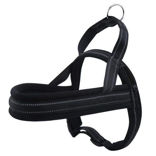 Nouveau Réglable En Nylon Réfléchissant Pour Animaux De Compagnie Chien Harnais Chiot Gilet De Marche (Noir L)