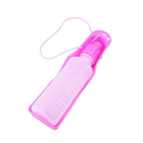 Love Pet Dog Voyage Bouteille D'eau Chiot Boire Fontaine D'alimentation Bouteille (250ml Rose)
