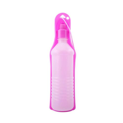 Amour Pet Chien Voyage Bouteille D'eau Chiot Boire Fontaine D'alimentation Bouteille (500ml Rose)