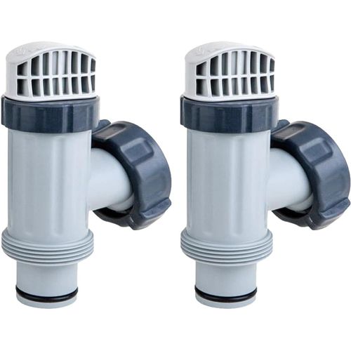 Lot de 2 accessoires de piscine - Valves à piston pour piscine Intex - Vanne d&#39;arrêt - Compatible avec pompe de filtration Intex 28635EG 28633EG et tuyau de piscine