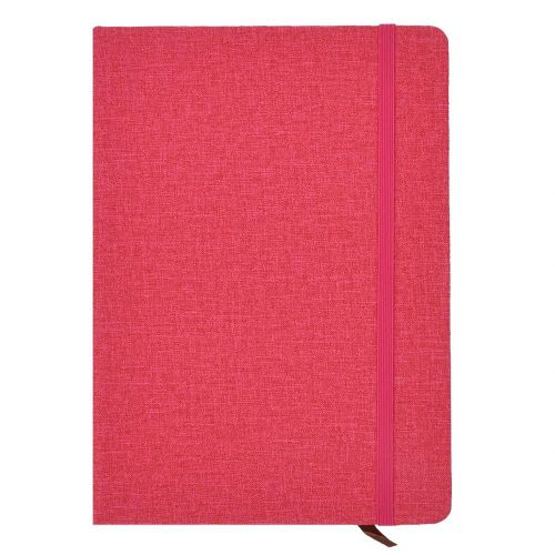 A5 Imitation Tissu Note Livre Agenda Cahier D'affaires Papeterie École Fournitures De Bureaua5 21.2 X 14.7cm Rouge