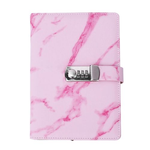 A5 Note Book Pu Cuir Couverture Mot De Passe Verrouillage Bloc-Notes Agenda Livre Fournitures Scolaires De Bureaurose