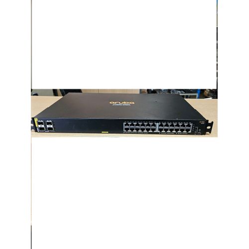 HPE - R8N87A - Aruba 6000 24G Class4 PoE 4SFP 370W Switch - Managed - 24 x 10/100/1000 (PoE+) + 4 x Gigabit SFP - side to side airflow - rack-mountable - PoE (370 W)