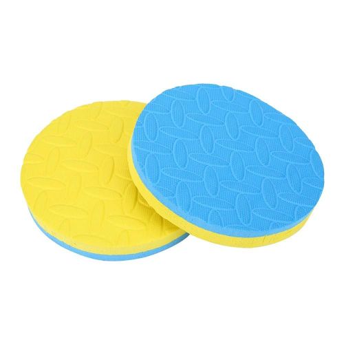 2pcs Yoga Workout Knee Elbow Training Pad Eva Foam Cushion Exercise Mats (Jaune + Bleu)