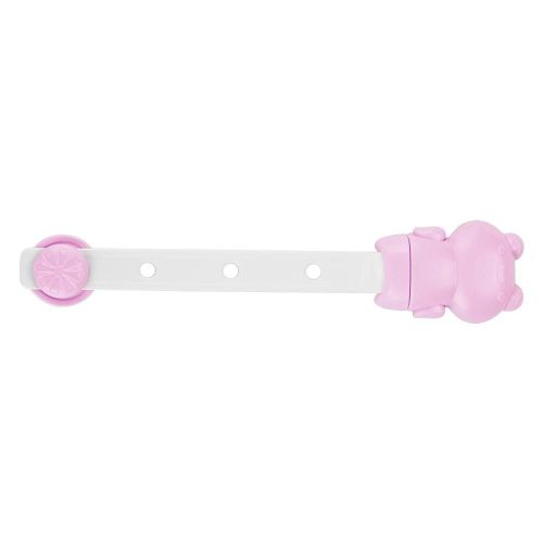 Multifonction réglable de sécurité longue serrure garder bébé en sécurité pour la porte du réfrigérateur de l'armoire à tiroirs (rose)