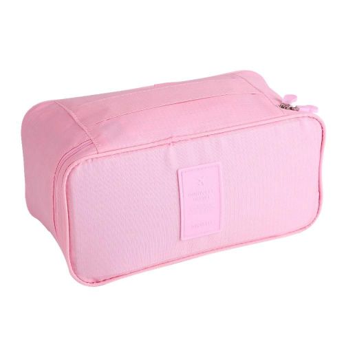 DINIWELL Soutien-gorge imperméable de voyage Sous-vêtements Pochette Portable Stockage de bagages Voyage Sac zippé Rose