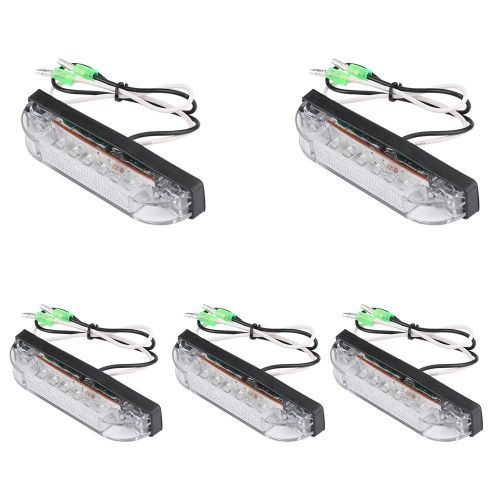 5pcs 6led Blanc Navigation Signal Ampoule Lumières Bande Barre Lumineuse Pour Marine Bateau Yacht