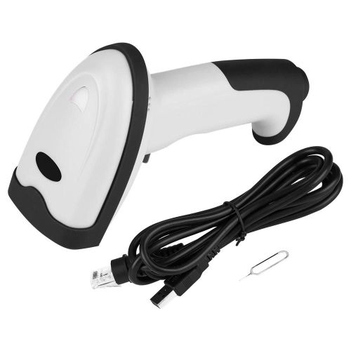 Lecteur de codes-barres USB décodage 200 fois/seconde Pas de 30°/Inclinaison 65°/Inclinaison de 55° Lecteur de codes-barres USB -Blanc