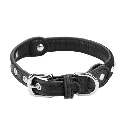 Animaux De Compagnie Réglables Chiens Chiot Paillettes Strass Collier Bling Decor Noir M