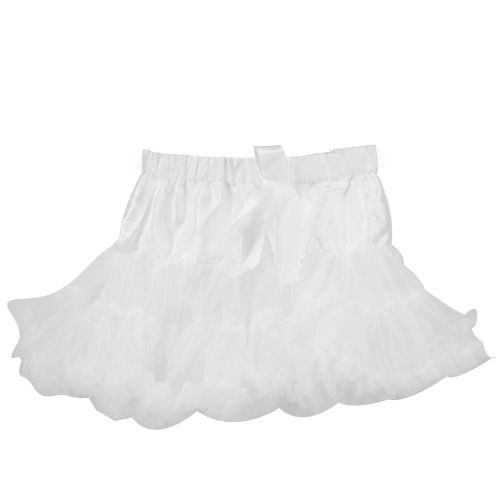 Mignon Bébé Filles Jupon Princesse Robe Tutu Jupes Fantaisie Ballet Party Dancewear(Blanc S)