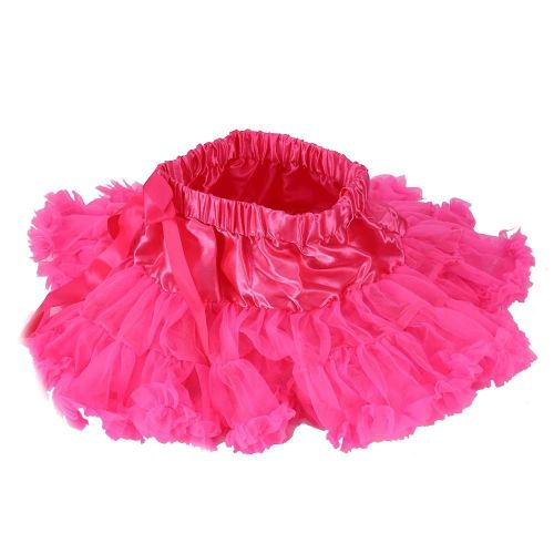 Mignon Bébé Filles Jupon Princesse Robe Tutu Jupes Fantaisie Ballet Party Dansewear(Rose Rouge S)