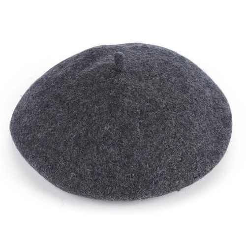 À La Mode Femmes Fille Laine Béret Automne Hiver Chapeau Chaud Casque(Gris)
