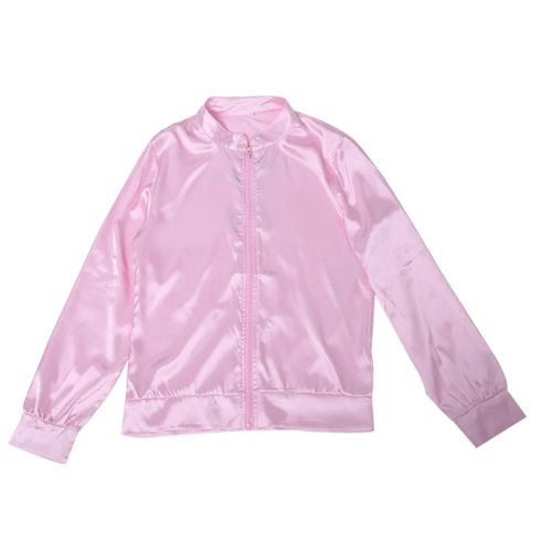 Cheerleader Uniforme Retro Jccket Fancy Cheer Girls Costume Rose Tenue (L)