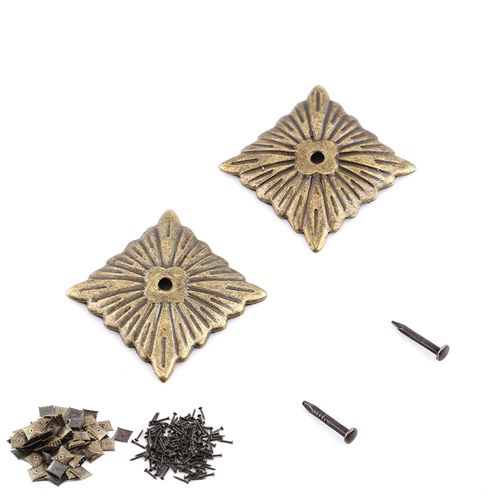 100pc Vintage Tapissier Clous Bronze Métal Tag Meubles Canapé Chaussure Porte Décoratif Tack Stud
