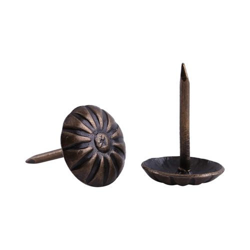 100pc Vintage Tapissier Clous Bronze Métal Tag Meubles Canapé Chaussure Porte Décoratif Tack Stud