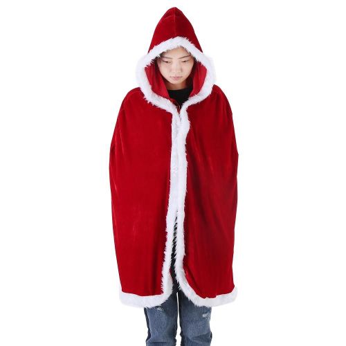 Noël Halloween Rouge À Capuche Long Wicca Cape Cape Cosplay Costume 120cm