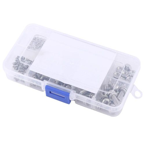 160pcs acier inoxydable SS304 Tête cylindrique Vis Écrous Assortiment Kit M2 M2.5 M3 M4 M5