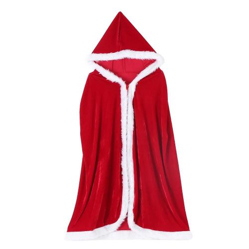 Noël Halloween Rouge À Capuche Long Wicca Cape Cape Cosplay Costume 150cm