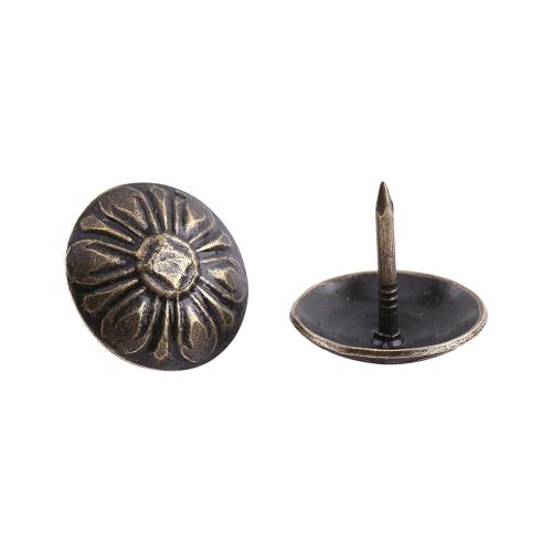 100pc Vintage Tapissier Clous Bronze Métal Tag Meubles Canapé Chaussure Porte Décoratif Tack Stud