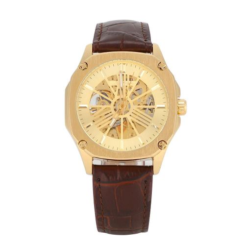 Mode Hommes Montre-Bracelet Automatique Veilleuse Mécanique Aiguilles Montre Décontractéetype A